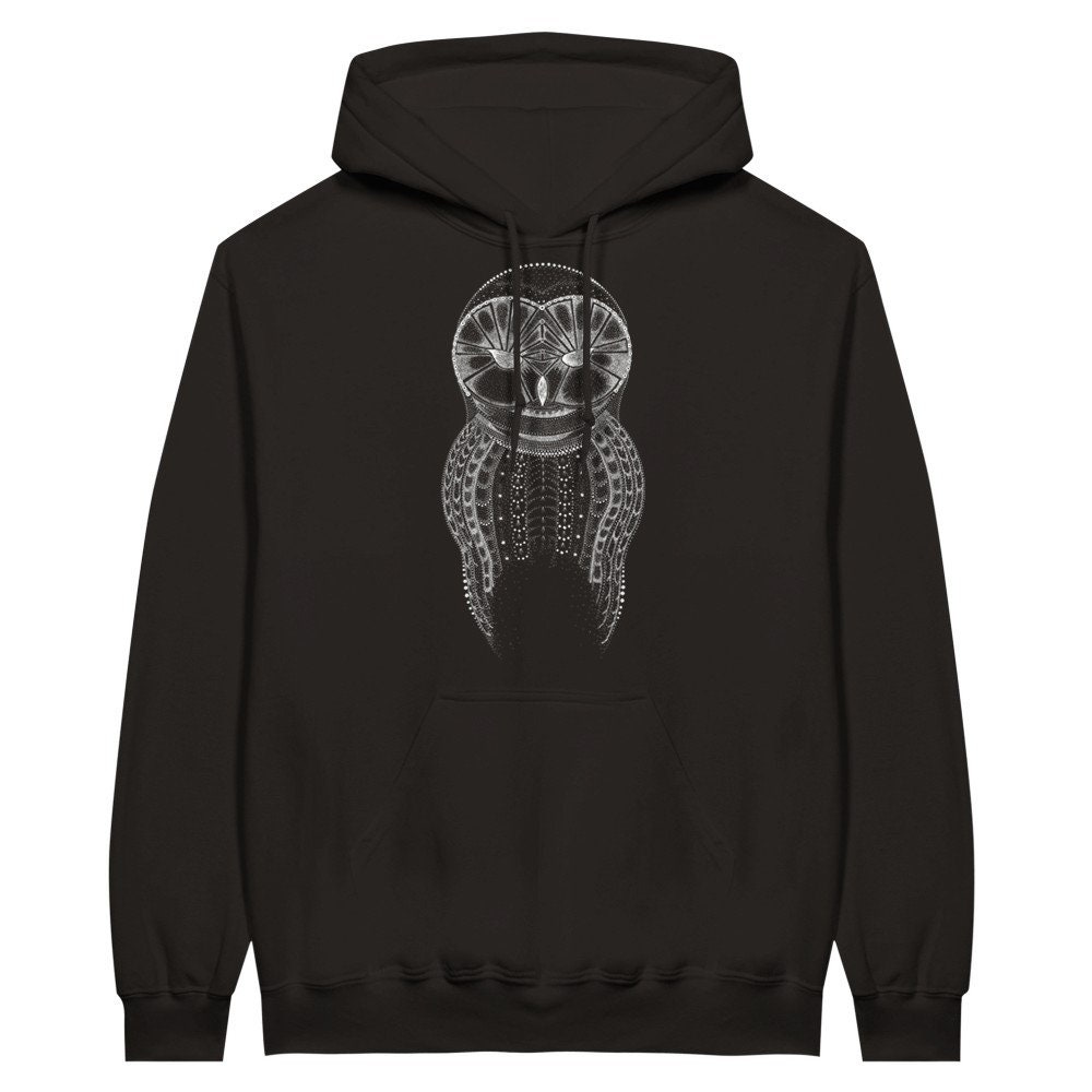 White Owl. Original dot art by @Mihaealartist. Classic Unisex Pullover Hoodie