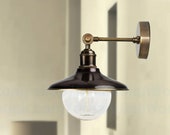 Patina Brass wall sconce Wall lights vintage copper Wall Sconce articulating lamp Vintage wall lights industrial Hallway Retro sconce light