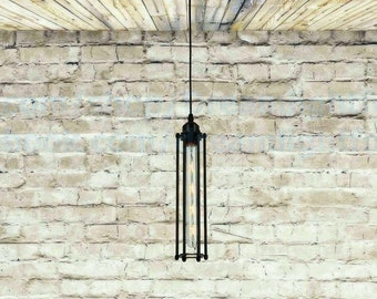 Tube bulb Pendant light Industrial lighting Steampunk light Vintage American Style Pendant lighting Retro Light fixture Hanging Bar pendant