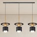 Wine Red Linear 3 Way Pendant Light for Kitchen Island 3 Lamp Pendant ...
