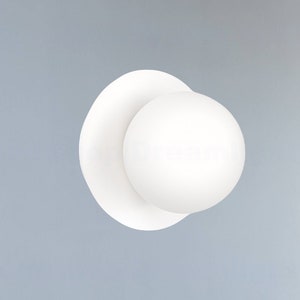Milk Glass Globe Sconce White Sconce Globe Wall Light Sphere Plafond Sconce White Wall Lamp Sphere Sconce Wall Light Globe Ceiling Light Etsy