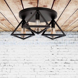 3-Ceiling light fixture Multi-light Flush fixture ceiling Pendant light triple light Chandelier Industrial lighting Kitchen island lighting