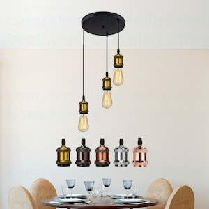 3 light Staircase chandelier lighting Cluster pendant light Stairwell chandelier lighting Foyer chandelier Entryway high ceiling chandelier
