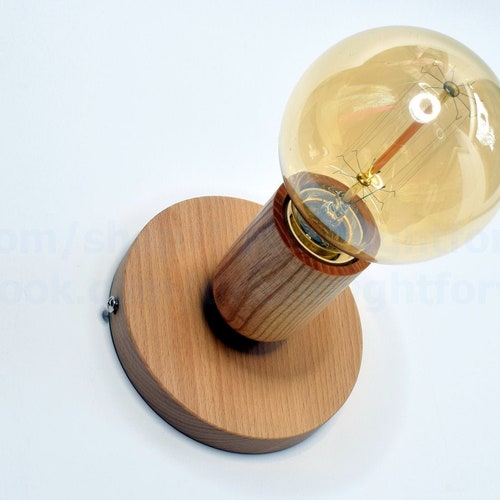 Wooden Wall Sconce Flush Mount Ceiling Light Fixture - Plug In Flush Mount Ceiling Light Wooden Wall Sconce Flush Mount Ceiling Light Fixture - Plug In Flush Mount Ceiling Light