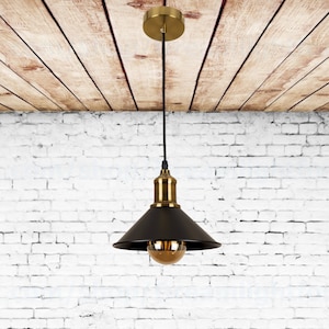 Black & bronze pendant light for kitchen island lighting Pendant lights for kitchen island Kitchen pendant light Cone shade pendant lights