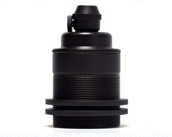 Black Threaded Light Bulb Socket Shade Ready E26 socket Brass Lamp Holder Lamp socket diy lamp parts DIY lighting Pendant light socket