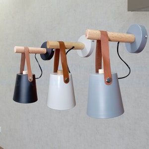 Wooden wall lights wall Sconce light Vanity light Black / White sconce Wood and white sconce Wall lamp Bathroom light fixture vanity lights