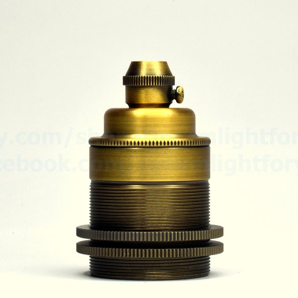 Bronze Threaded Light Bulb Socket Shade Ready E26 E27 Brass Lamp Holder Lamp socket Lamp Parts for DIY lighting Pendant light Bulb socket