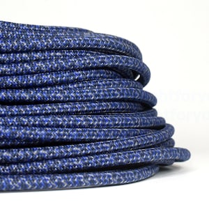 Jeans lamp cord Electrical cord Lamp cable cover rayon lightning textile cable 20/2 AWG cloth covered wire Fabric cable Pendant light cord