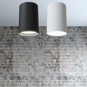 Black white cylindrical lamp Pipe ceiling light fixture ceiling mount spotlight Flush mount Cylinder light Pipe Kitchen island light fixture