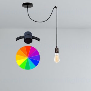 Swag mount pendant light black threaded light socket Swag pendant light Off Center pendant light Hook pendant light Fabric cord Swag lamp