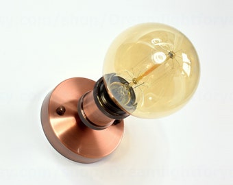 Old copper Wall Sconce / Ceiling light fixture Plug in Sconce with switch Wall Light Bathroom Wall-mounted lamp vanity light Bedside lamp