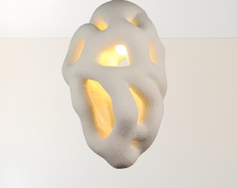 Witte hanglamp Wabi Sabi — Scandinavische minimalistische plafondhanglamp, polymeerkap Scandinavische eetkamerlamp