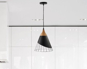 Black cage pendant lights for kitchen island lighting Pendant light fixture Kitchen pendant lighting Minimalist chandelier Pendant lights