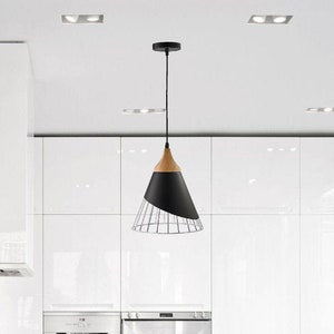 Black cage pendant lights for kitchen island lighting Pendant light fixture Kitchen pendant lighting Minimalist chandelier Pendant lights