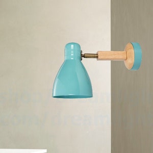 Blue wooden wall sconce bathroom Wood sconce light wall lamp Wall sconce light set Wall lights vintage Vanity light Bathroom light fixture