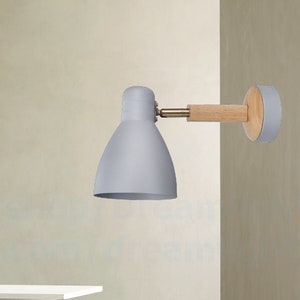 Gray lighting sconce light Wooden wall sconce bathroom wall lamp Wall sconce light set Wall lights vintage Vanity light Bedside lamp