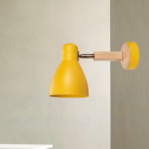 Yellow Wall sconce light bathroom wall lamp Wooden wall sconce lighting sconce light Wall lights vintage Yellow modern sconce Vanity light