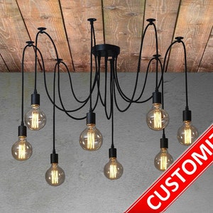 Lustre Spider 3-15 Suspension Industrial Lighting Lustre industriel Suspension lampe industrielle Lustre Octopus