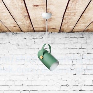 Green spotlight Projector lamp Vanity adjustable pendant light Pendant light Kids room pendant lighting Minimalist green pendant lamps