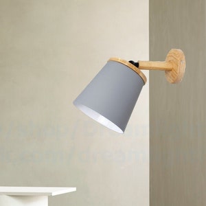 Gray wall sconce light Wooden wall sconces bathroom wall lamp Vintage wall sconce light set Wall lights vintage Vanity light Bedside lamp
