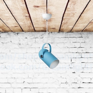 Blue spotlight Projector lamp Bedside pendant light Pendant light Kids chandelier pendant lighting Minimalist sky blue vanity pendant lamps