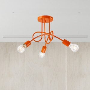Orange chandelier sale light bulbs