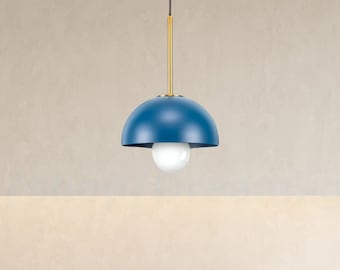 Blue dome pendant light for kitchen island light Pendant lamp shade Contemporary light Pendant lighting for kitchen Suspension Luminaire