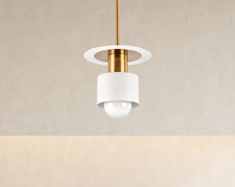 White & brass pendant light for kitchen island light Pendant lighting for kitchen Bar lights Pendant lamp shade Contemporary Kitchen lights