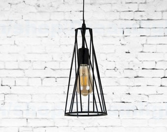 Cone cage Industrial lighting Dining table Pendant Light Industrial Chandelier Farmhouse lighting Kitchen island Chandelier Rustic light