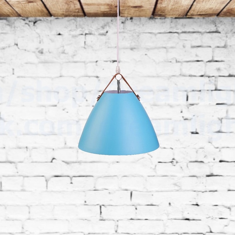 Blue Hanging Pendant Light - Etsy
