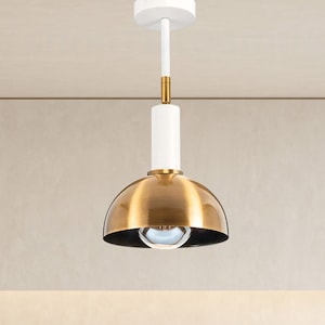 Gold white Semi flush mount ceiling light Kitchen bar Ceiling light for kitchen island ceiling lights Modern kitchen lighting pendant light