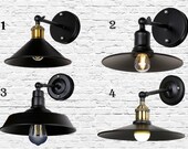 Industrial wall sconce Bar wall sconce Iron wall light Retro Light fixture Loft Vintage Industrial lighting Downside wall light Pub light
