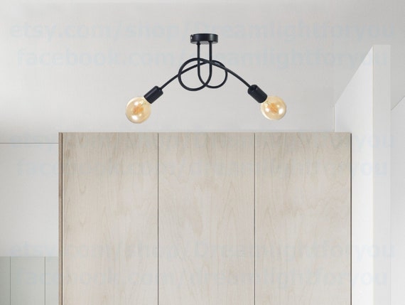 Flush mount on sale lantern light fixture