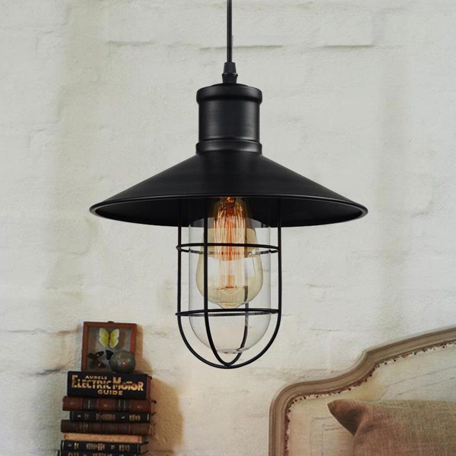 Iron Pendant Light Fixture for Bar Retro Light Fixture Vintage Etsy