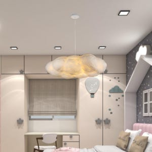 Nursery Cloud Ceiling Light Baby Room Pendant Lamp Kids Bedroom Chandelier Cloud Shaped Lighting for Children Nursery Pendant Lighting image 10