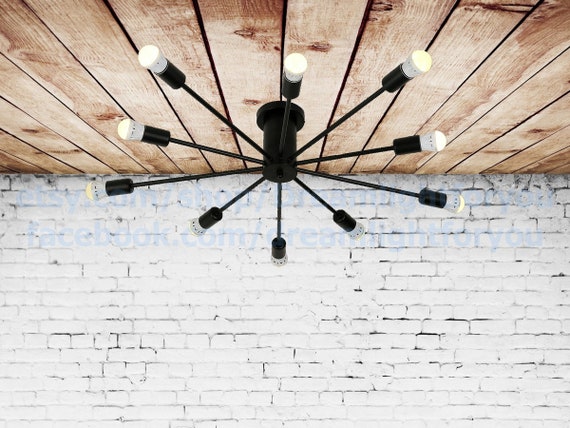 Multi Light Ceiling Light Sputnik Light Multi Arm Light Industrial Chandelier Ceiling Light Fixture Industrial Lighting Dine Pendant Light