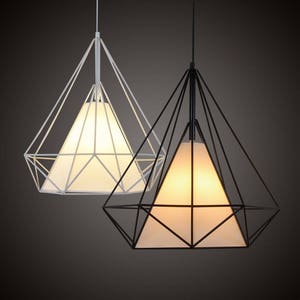 Industrial Pendant Light Cage with plafond Industrial Chandelier Diamond Cage Pendant lighting Chandelier Modern lighting Kitchen Chandelier