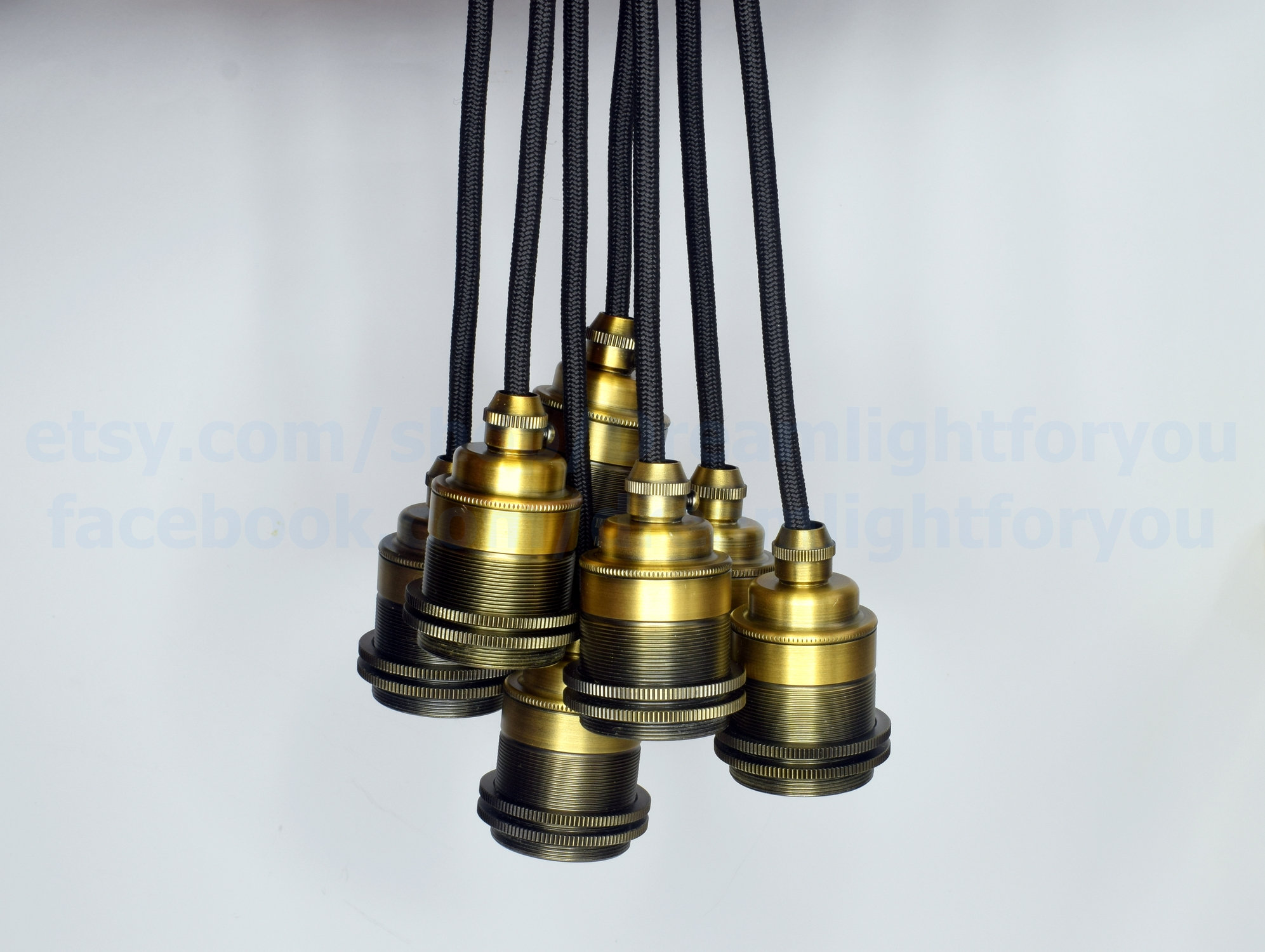 Brass Threaded Lamp Socket Shade Ready E26 E27 Brass Light Etsy