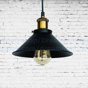 Black Pendant Light Cone plafond Kitchen chandelier Industrial chandelier lighting Dine room light Kitchen island light for bar Cafe lights