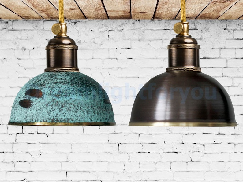 Modern Brass Chandelier Pendant Lighting Brass With Patina Etsy