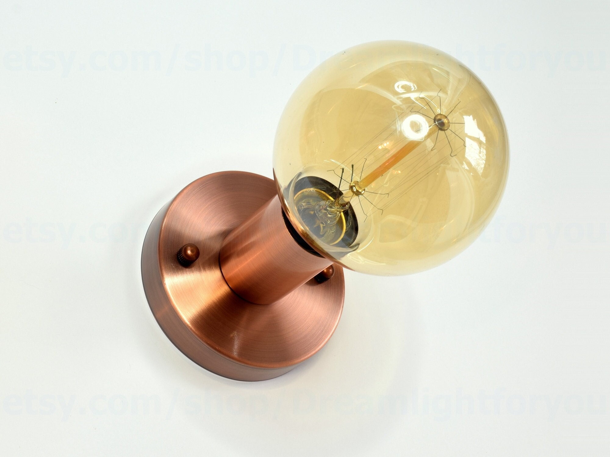 Antique copper cheap vanity light