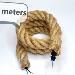 Rope light cord Jute lamp wire Rope cable Jute lighting cable Hemp rope lighting cable Electric rope light cord Rope cable jute Rope wire