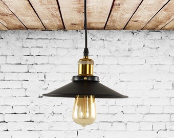 Industrial Pendant lighting with cone shade Industrial style lighting Vintage Industrial light Steel chandelier for Bar Man cave Retro light
