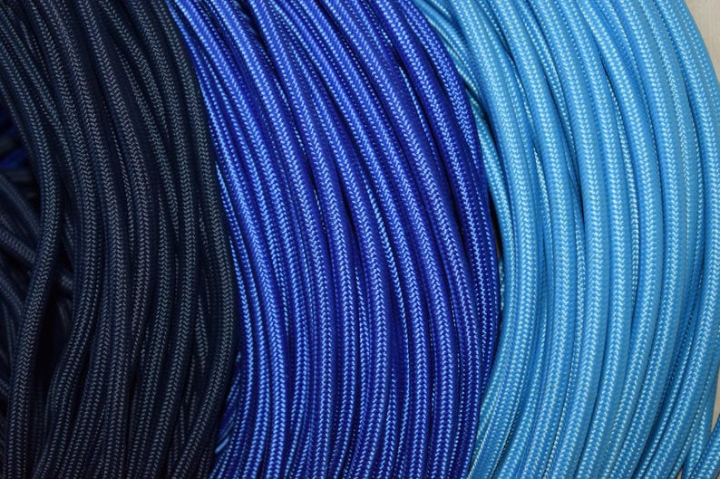Lamp cord 6 feet Pendant light cord Lamp wire Light cord Pendant cord Fabric cable Fabric covered wire Cloth covered cord Textile cable image 12