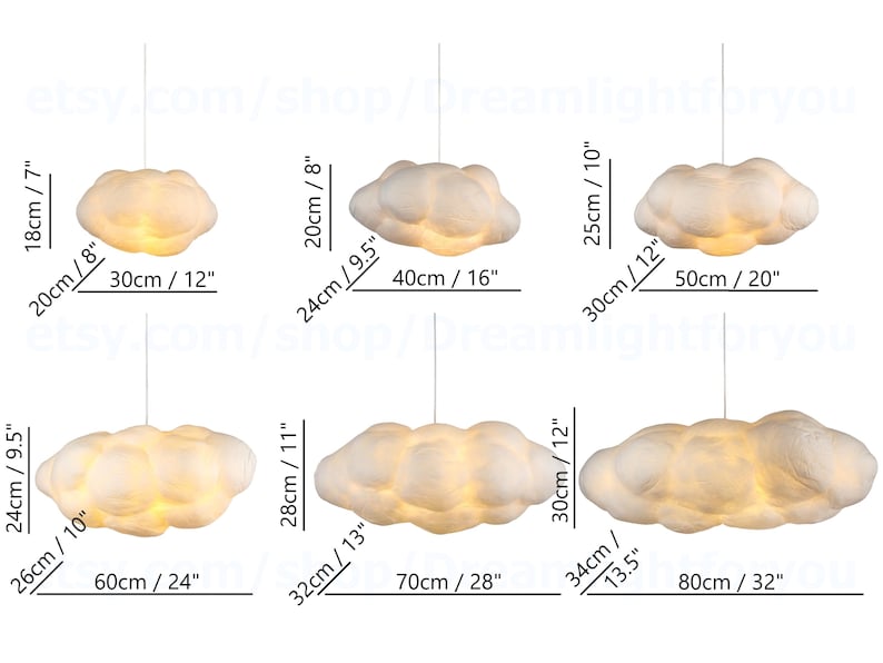 Nursery Cloud Ceiling Light Baby Room Pendant Lamp Kids Bedroom Chandelier Cloud Shaped Lighting for Children Nursery Pendant Lighting image 2