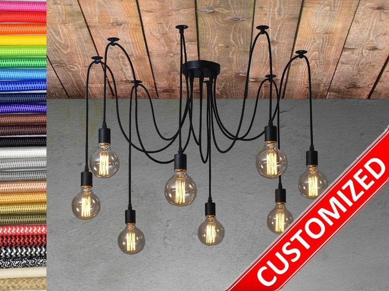 Spider Chandelier 3 15 Pendant Light Industrial Lighting - Spider Chandelier Pendant Lamp