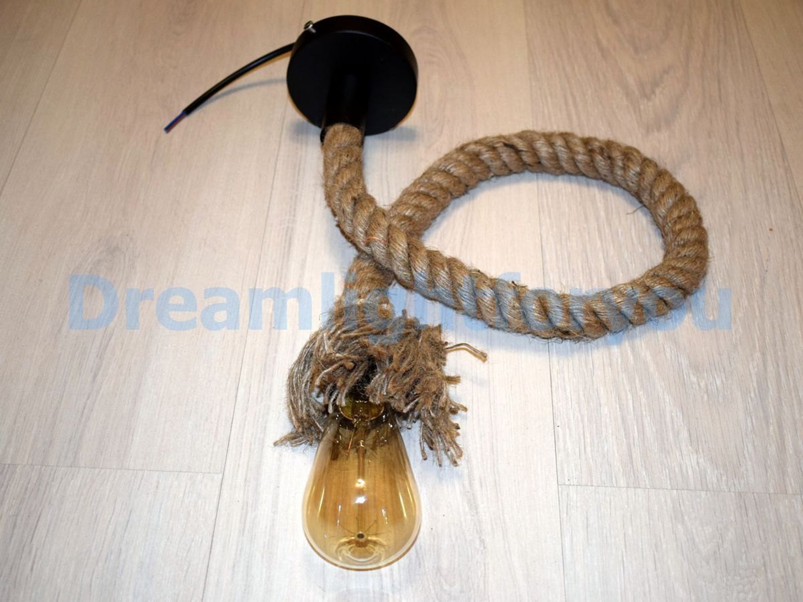 Hemp Rope Pendant Light Manila Rope Jute Rope Kitchen - Etsy