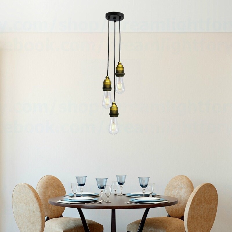 Сluster pendant light Bare bulb 