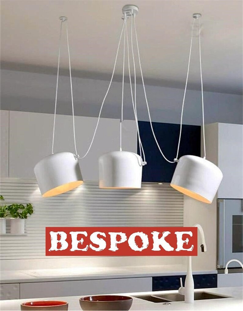 Modern White Multi Head Chandelier Pendant Light Kitchen Etsy